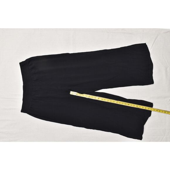 Torrid Black Lightweight Gauze Wide Leg Plus Size 0 Pants Rayon Stretch - Picture 3 of 8